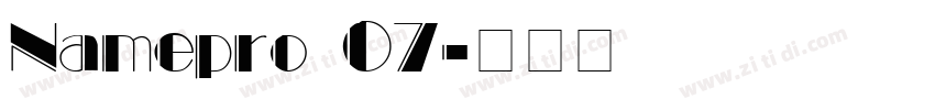 Namepro 07字体转换